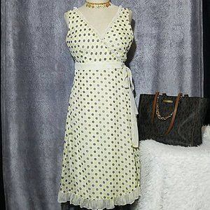 Last Chance - Jonathan Martin polka dot wrap dress 6P A35